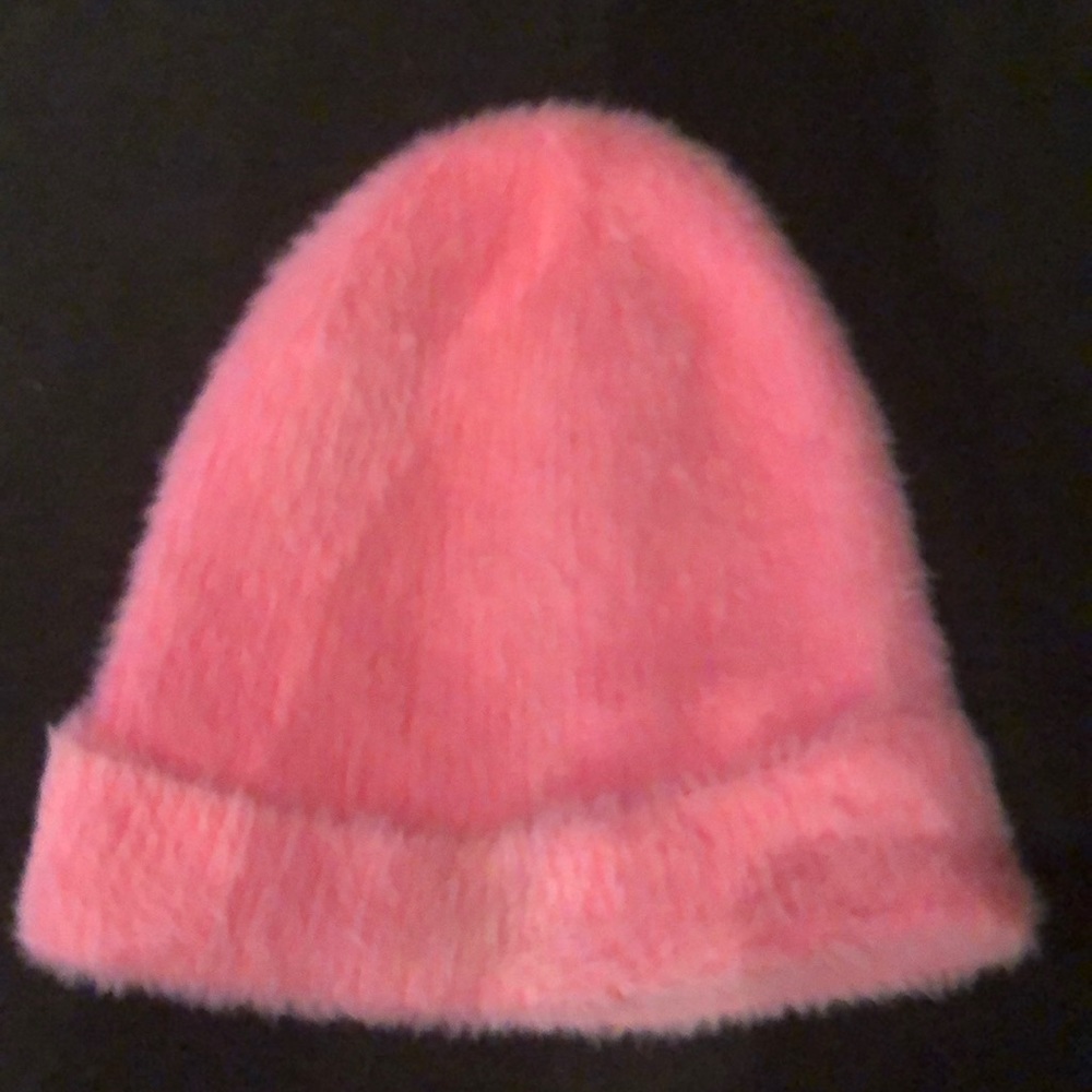 NWOT Pink fuzzy beanie